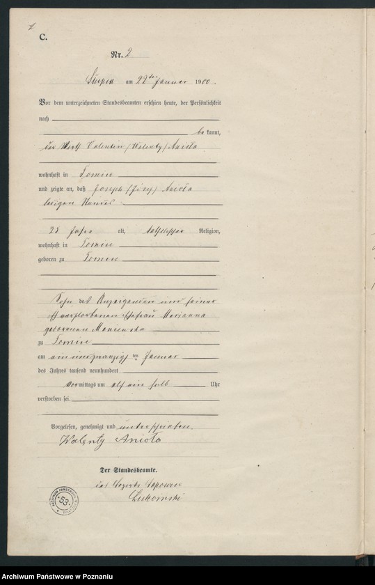 Obraz 5 z jednostki "Sterbe-Haupt-Register"