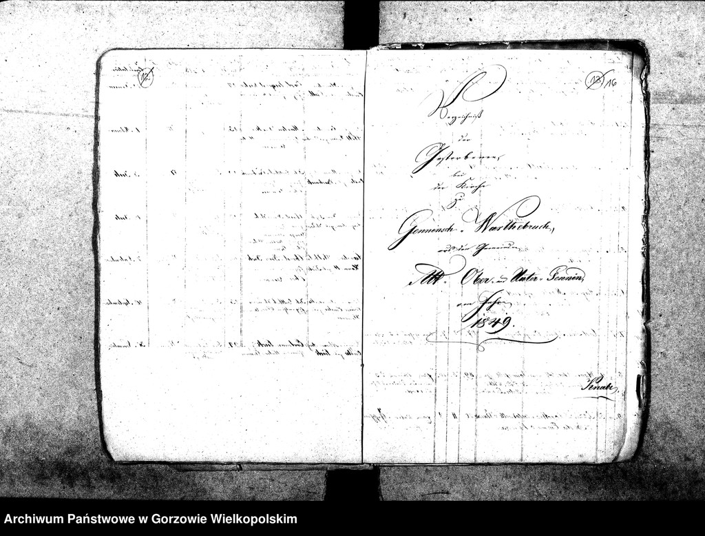 image.from.unit.number "Duplikate der Kirchenbücher von der Parochie Genninsch Warthebruch: Alt Gennin (Jeninek), Ober Gennin (Jeniniec), Unter Gennin (Podjenin), Spiegel (Poźrzadło), Blumenthal (Kwiatkowice), Pyrehner Holländer (Pyrzanki), Gross Rehne (Rań), Sophienaue (Zosinek), Hankwitzruhe (brak polskiego odpowiednika)"