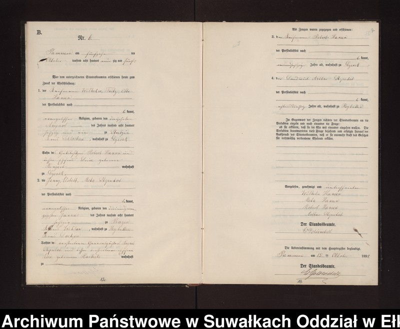 image.from.unit.number "Heiraths-Neben-Register des Preussischen Standes-Amtes Neuhoff Kreis Loetzen"