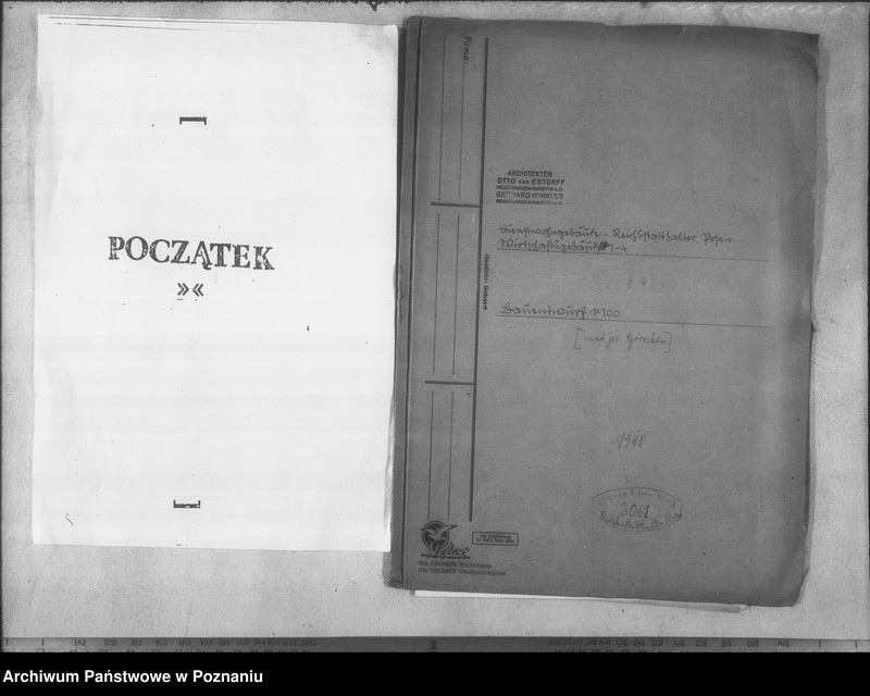 Obraz 2 z jednostki "Dienstwohngebäude - Reichsstatthalter Posen. Wirtschaftsgebäude - Bauentwurf (nad jeziorem Góreckim)"