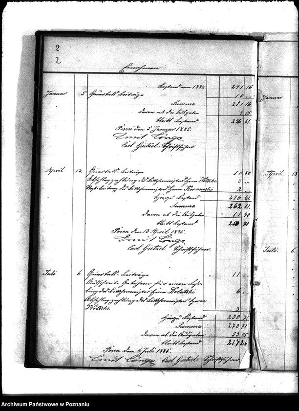 Obraz 6 z jednostki "Journal über Einnahme und Ausgaben der Böttchermeisterinnung in Posen ..."