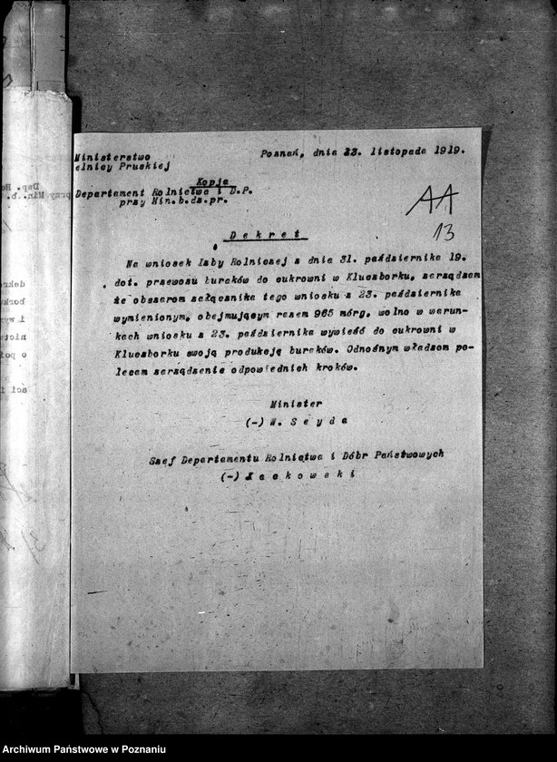 image.from.unit.number "Produkcja cukru i ceny [Cukrownie w Kluczborku]"