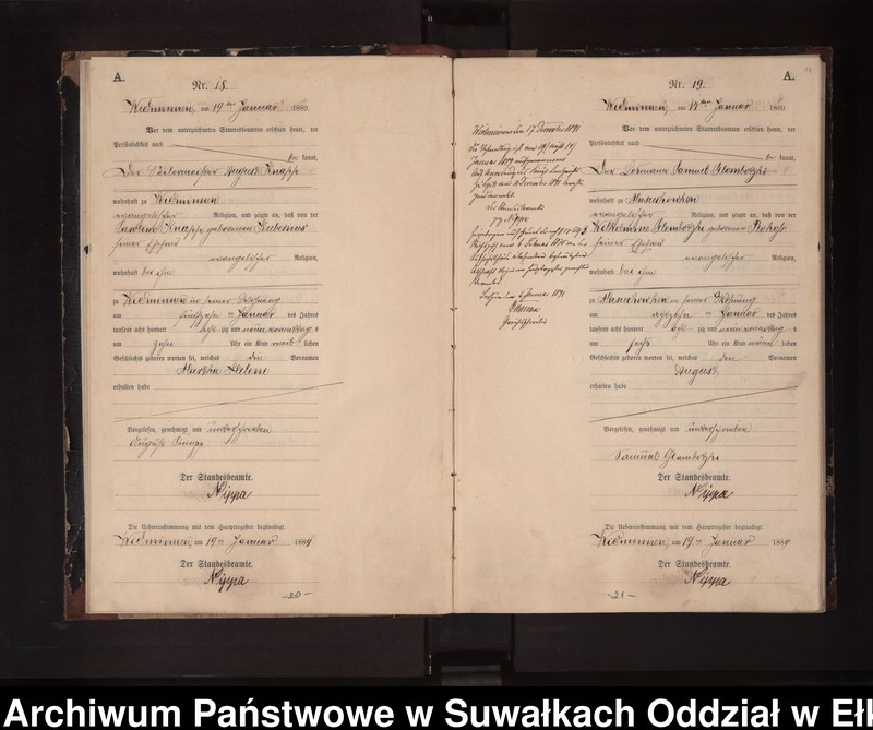 image.from.unit.number "Geburts-Neben-Register des Preussischen Standes-Amtes Widminnen Kreis Loetzen"