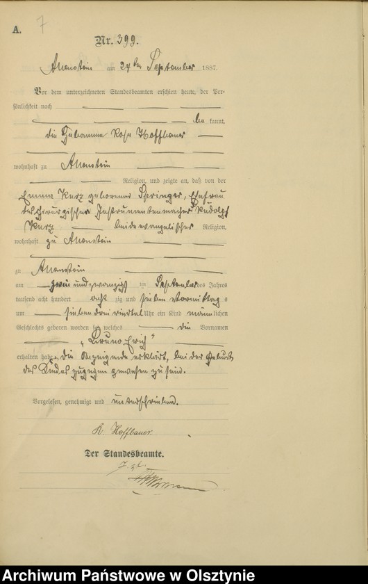 image.from.unit.number "Geburts-Haupt-Register Tom II,Nr 394 -590"