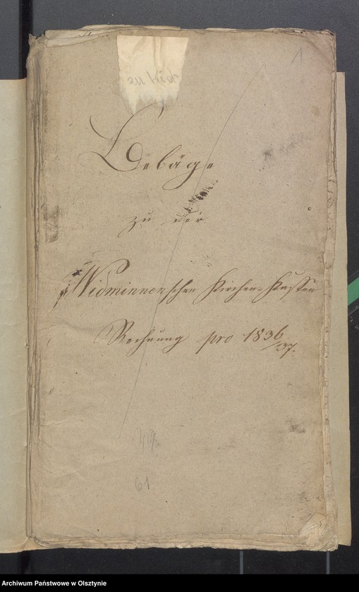 image.from.unit.number "Beläge zu der Widminnenschen Kirchen Kassen rechnung pro 1836/37"