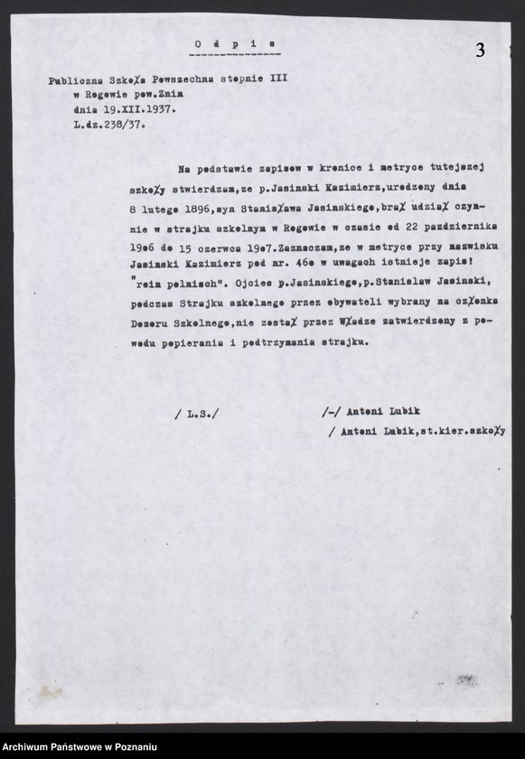 Obraz 6 z jednostki "Rogowo, powiat Żnin - wykaz członków koła."