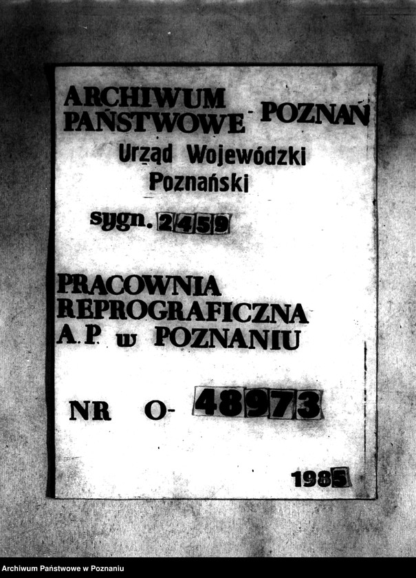 Obraz 1 z jednostki "Regulacja hipoteczna scalonych gruntów wsi Policko powiatu konińskiego"