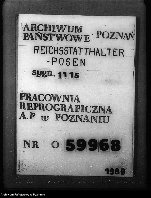 Obraz 1 z jednostki "Zarządzenia w sprawie zmiany kategorii Volksdeutschów, uproszczenia postępowania i informowania w zakresie zmian w sprawach listy narodowej"