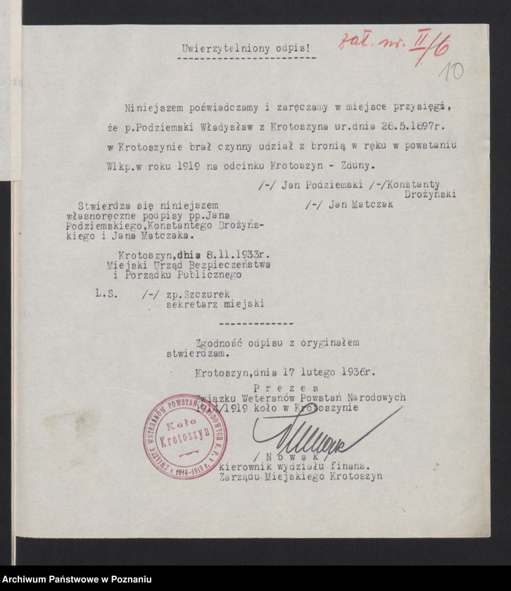 Obraz 16 z jednostki "Krotoszyn - akta delegata powiatowego."