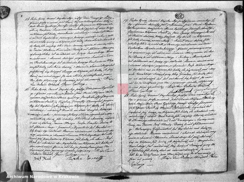 Obraz 7 z jednostki "Księga Aktow Urodzenia i Uznania parafii S Floryana na Rok 1835"