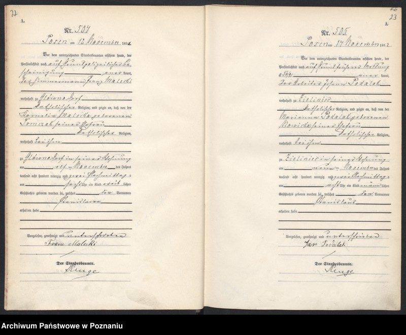 Obraz 14 z jednostki "Księga urodzeń t. II"