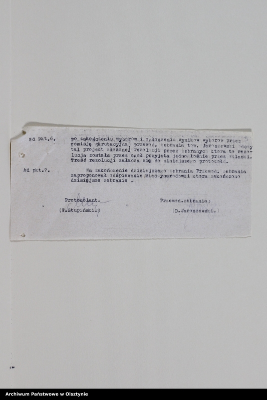 Obraz z jednostki "Protokoły zebrań wyborczych i walnych zebrań członków /1951/, posiedzeń plenarnych ,egzekutywy, narad aktywu partyjnego, sprawozdania, ankiety sprawozdawcze /1949-1954/ Komitetu Gminnego PZPR"