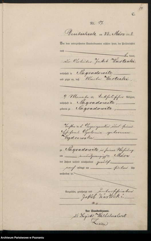 Obraz 19 z jednostki "Sterbe-Haupt-Register"