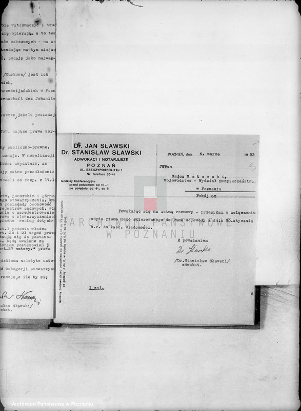 Obraz 7 z jednostki "/Stowarzyszenia i związki/ sprawy różne"