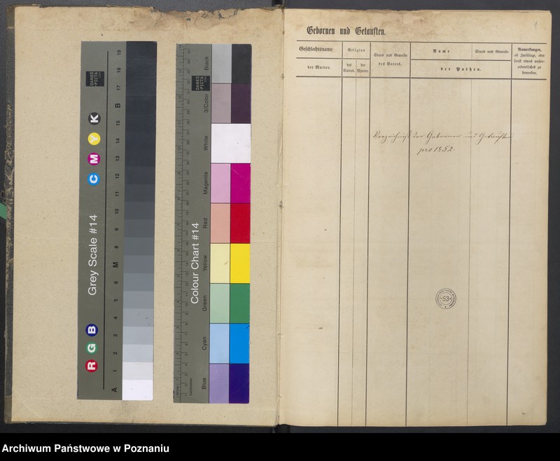 Obraz 3 z jednostki "Duplikat der Register der Gebornen, Getauften, Getrauten und Verstorbenen"