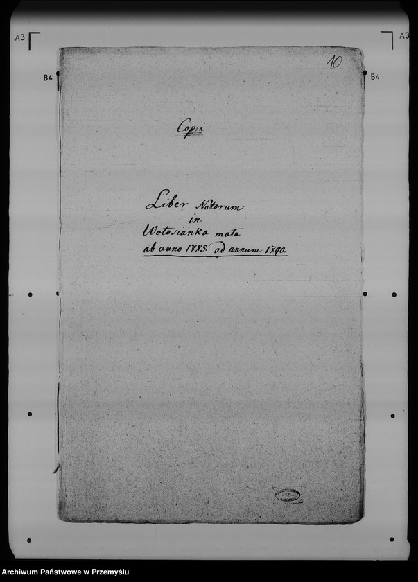 Obraz 14 z jednostki "[Kopie ksiąg metrykalnych parafii Wołosianka Wielka z filią Wołosianka Mała (dekanat Rozłucz)]"