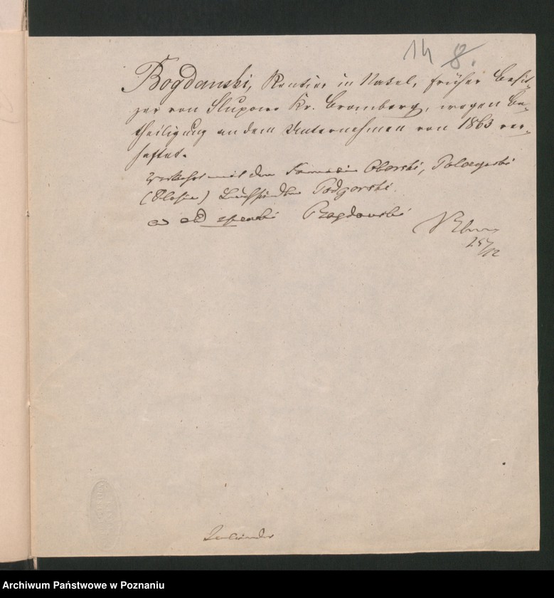 Obraz 17 z jednostki "A. betr. den Rentier Caesar von Bogdanski"