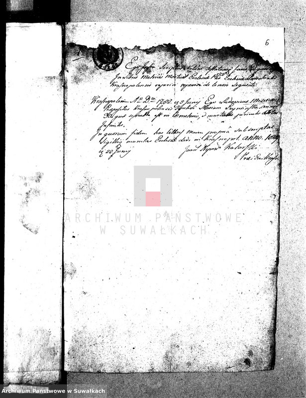 image.from.unit.number "Dowody do Akt Małżeństwa Gminy Wigierskiey od dnia 1-o Maja 1809 do dnia ostatniego kwietnia 1810 Roku."