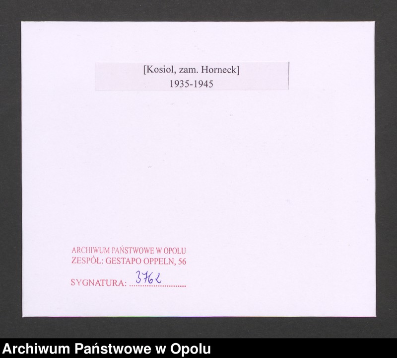 Obraz 2 z jednostki "[Kosiol, zam. Horneck]"