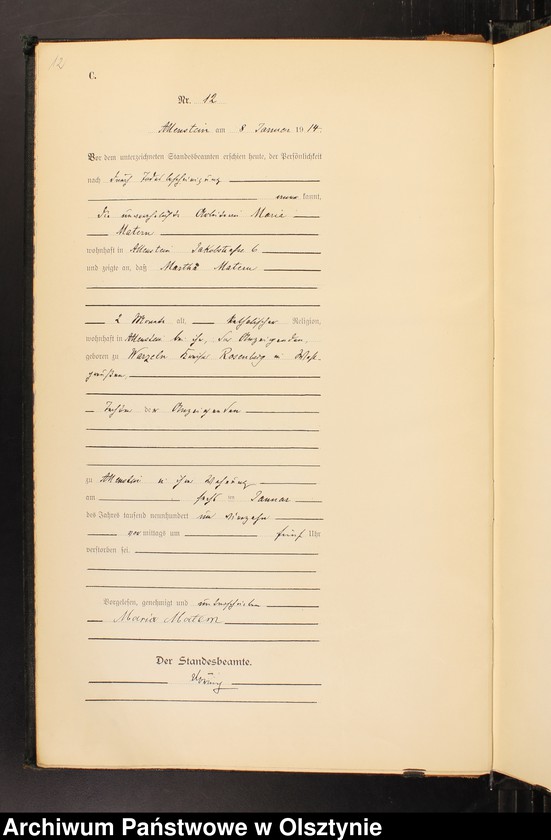 image.from.unit.number "Sterbe-Haupt-Register Tom I, Nr 1-600"