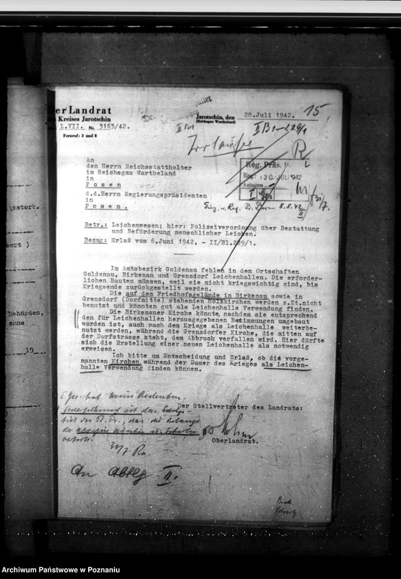 Obraz 18 z jednostki "Leichenwesen. Genuss von Äther. Ungenügend begrabene Leichen polnischer Soldaten. Feuerbestattungsverein"