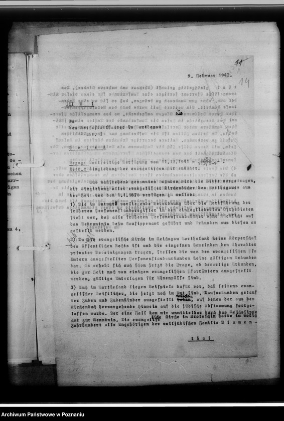 Obraz 18 z jednostki "Kirchenbücher der deutsch-evangelischen Kirche in Wartheland [korespondencja]"