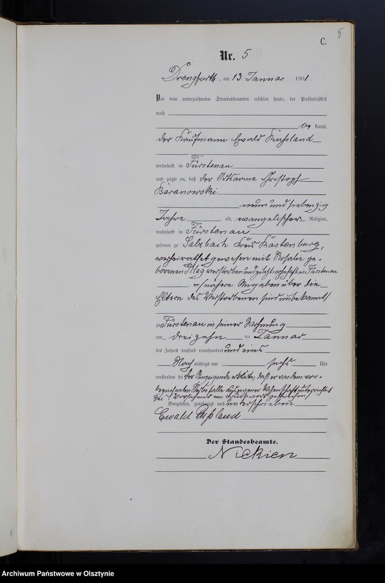 image.from.unit.number "Sterbe-Haupt-Register Nr 1 - 85"