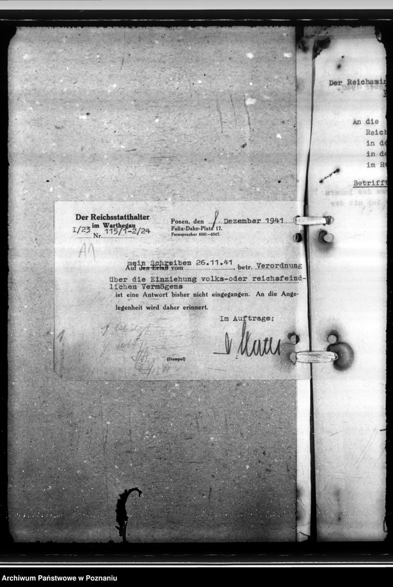 Obraz 15 z jednostki "Kirchenbücher - Gausippenamt. Verwaltung der Landkreise. Landesplannungen. Polenpolitik. Todesursachenbezeichnung. Leuchtpetroleum."