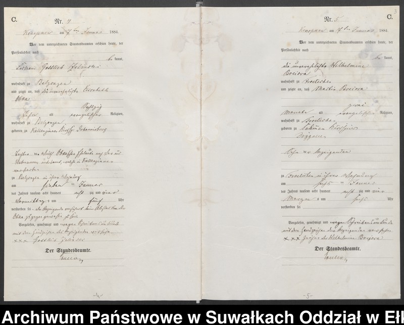 image.from.unit.number "[Sterbe-Haupt-Register des Königlich Preussischen Standes-Amtes Belzonzen Kreis Johannisburg]"