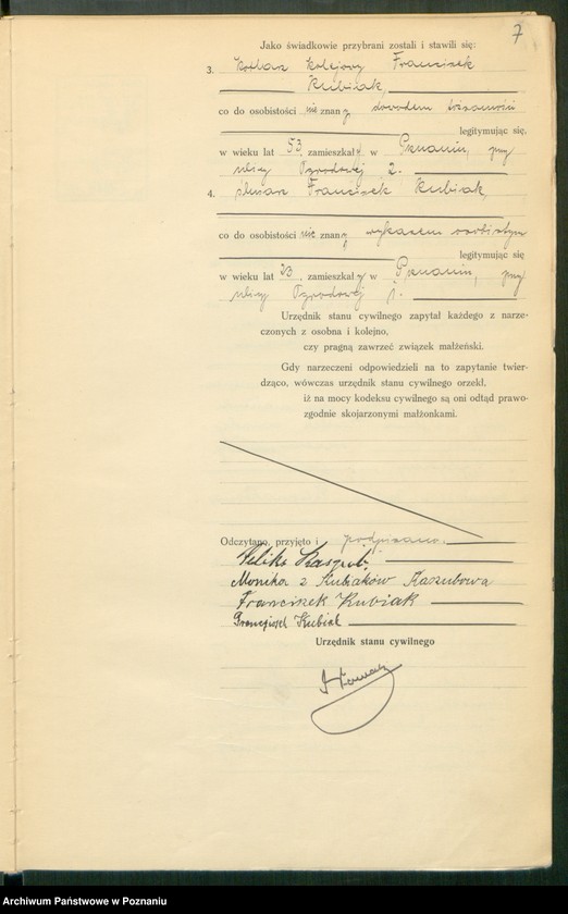 Obraz 8 z jednostki "Księga miejscowa małżeństw tom I [Rejestr główny małżeństw]"