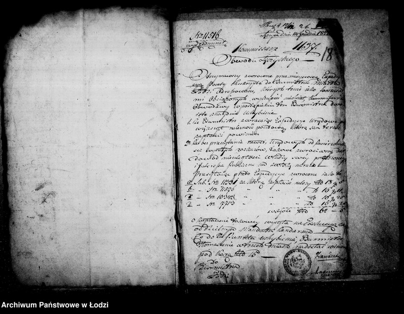 Obraz 16 z jednostki "Akta tyczące się egzekwowania należytości pocztowych"