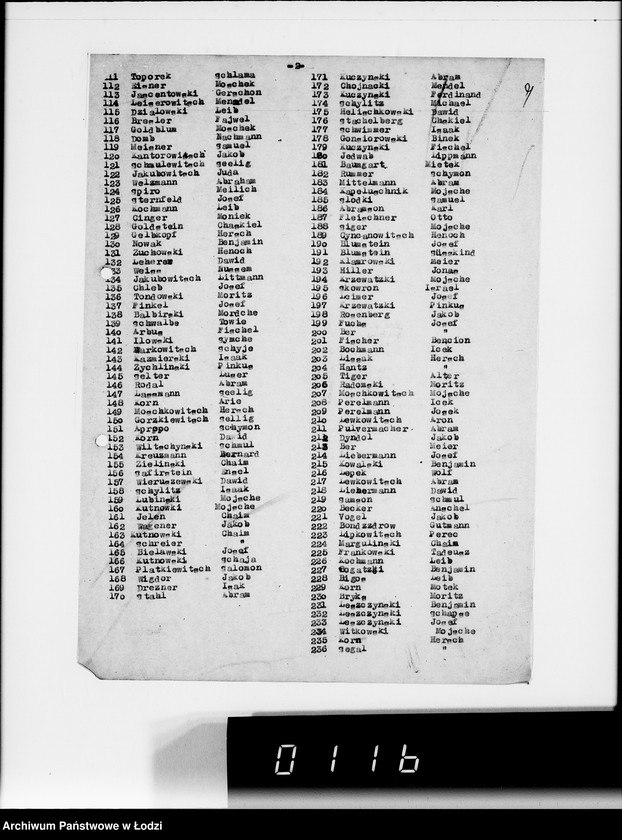 Obraz 13 z jednostki "Sonderkonto 12300. Arbeitsamt Litzmannstadt Judenlager: Löwenstadt- (Amtskommissar Löwenstadt), Hulanki- (Krs.Litzmannstadt), Jendrzejów, Andrzejów, Ostrowo (Krs.L-stadt)."