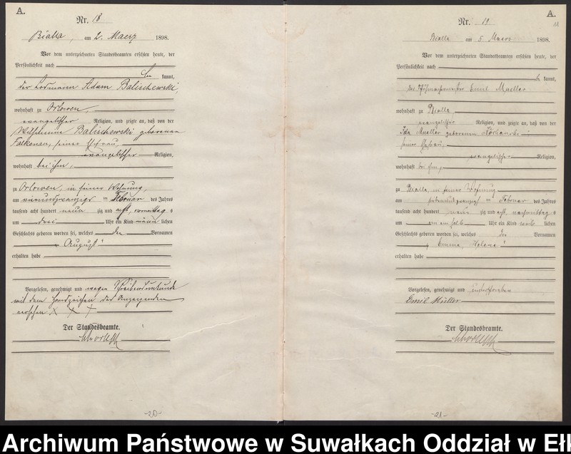 image.from.unit.number "Geburts-Haupt-Register des Königlichen Preussischen Standes-Amtes Bialla Kreis Johannisburg"