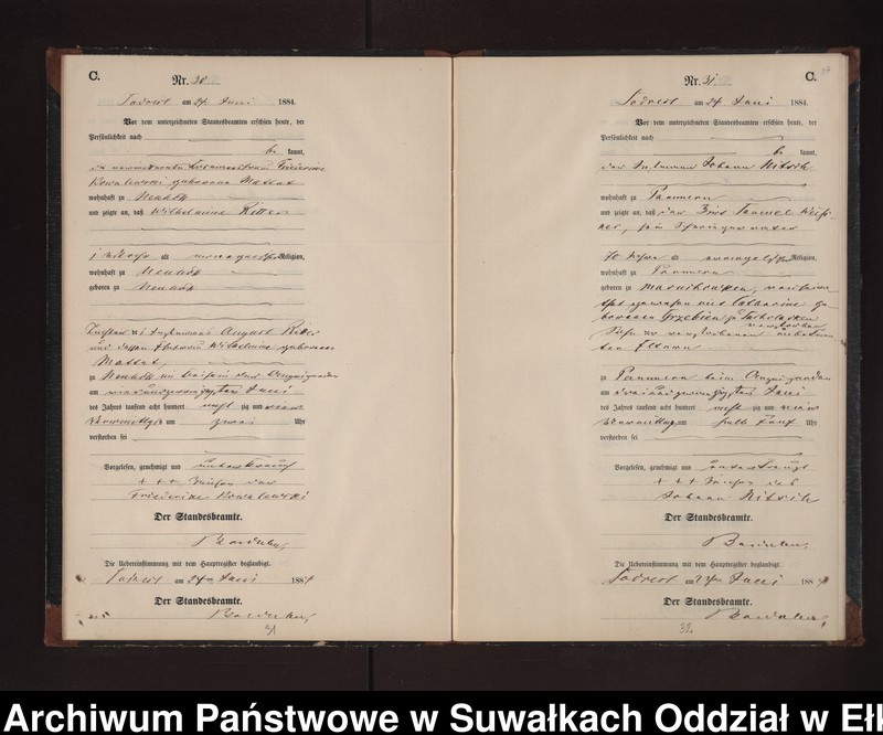 image.from.unit.number "Sterbe-Neben-Register des Preussischen Standes-Amtes Neuhoff Kreis Loetzen"