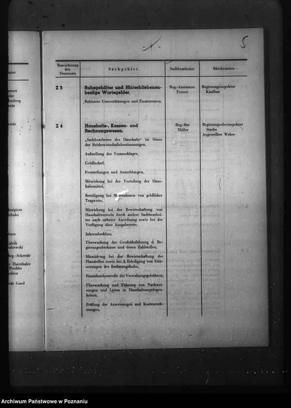 Obraz 8 z jednostki "Geschäftsverteilungsplander Regierung Litzmannstadt (Łódź)"