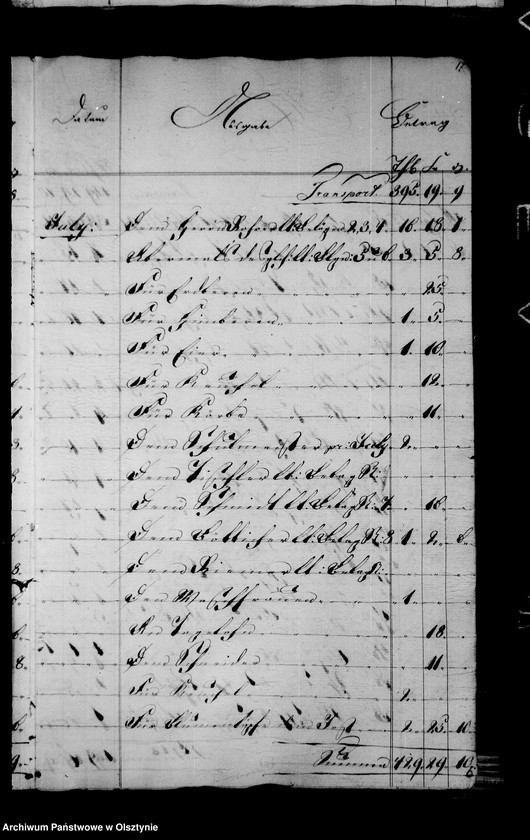 image.from.unit.number "Häusliche Einnahmen u. Ausgaben der Rgfin Pauline v. Lehndorff"
