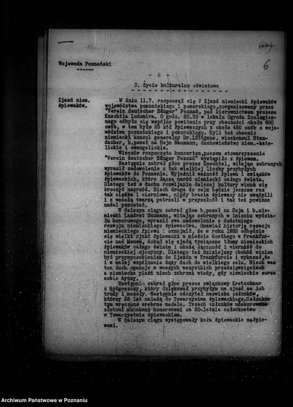 Obraz 10 z jednostki "Sprawozdania sytuacyjne z życia mniejszości narodowych za miesiące lipiec, sierpień, wrzesień 1931 r."