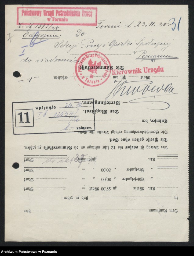 Obraz 9 z jednostki "[Sprawy osobowe urzędu Pośrednictwa Pracy w Chełmży]"