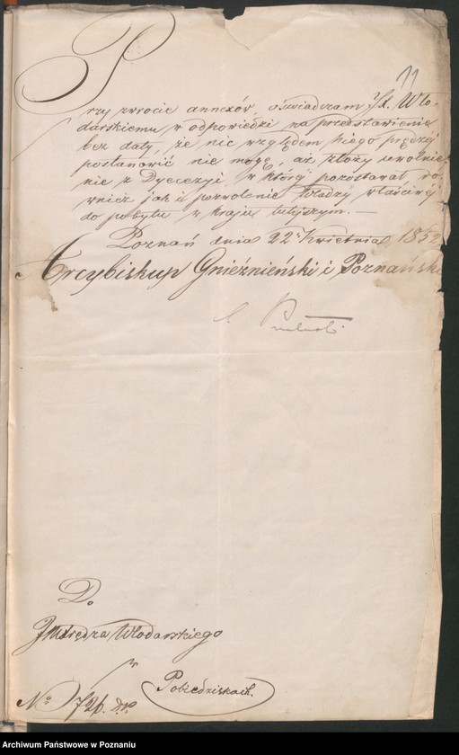 image.from.unit.number "A. betr. den polnischen Überläufer Honoratius von Włodarski"