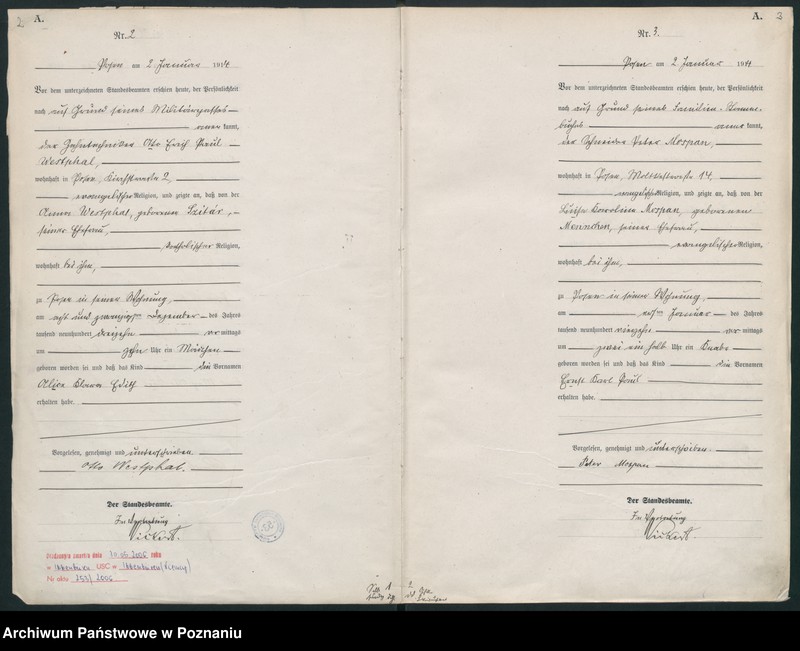 Obraz 4 z jednostki "Księga miejscowa urodzeń tom I [Rejestr główny urodzeń]"