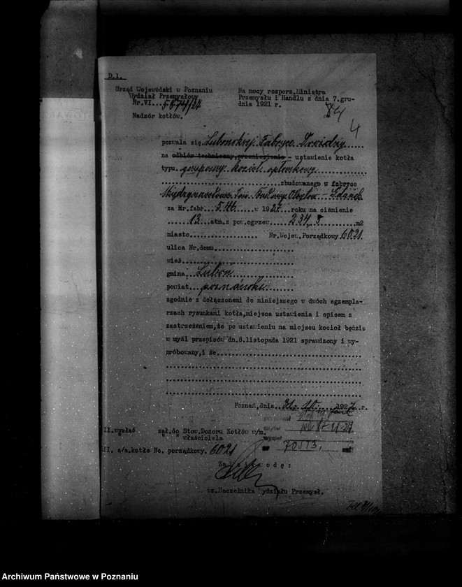 Obraz 8 z jednostki "Lubońska Fabryka Drożdży w Luboniu powiat poznański nr woj. 6021"