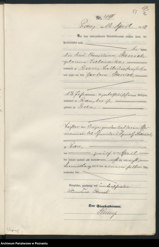 Obraz 20 z jednostki "Księga zgonów t. II"