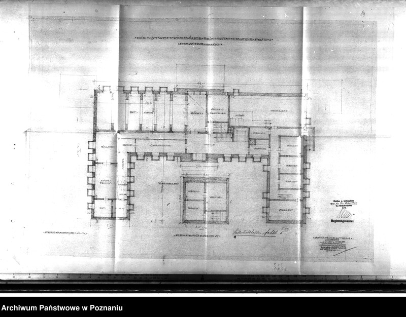 Obraz 9 z jednostki "Dienstwohngebäude - Reichsstatthalter Posen. Kostenvoranschlag, Baubeschreibung"
