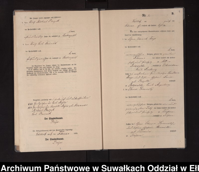 image.from.unit.number "Heiraths-Neben-Register des Königlich Preussischen Standes-Amtes Orlen Kreis Loetzen"