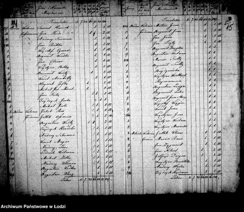 Obraz 13 z jednostki "Akta tyczące się rozkładów na pastora i sług kościelnych roku 1835"