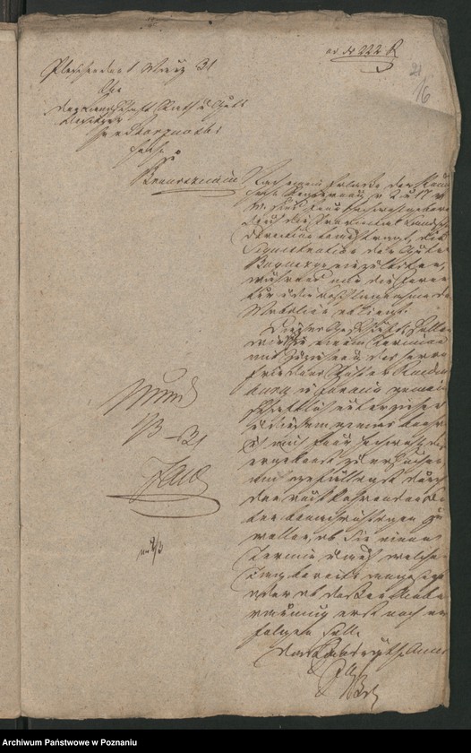 Obraz 20 z jednostki "A. betr. den nach dem Königreich Polen ausgetrittenen Gutsbesitzer Ludwik von Sczaniecki zu Boguszyn"