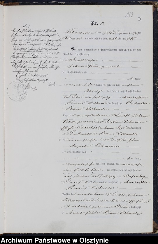image.from.unit.number "Heiraths-Neben-Register Nr 1 - 42"