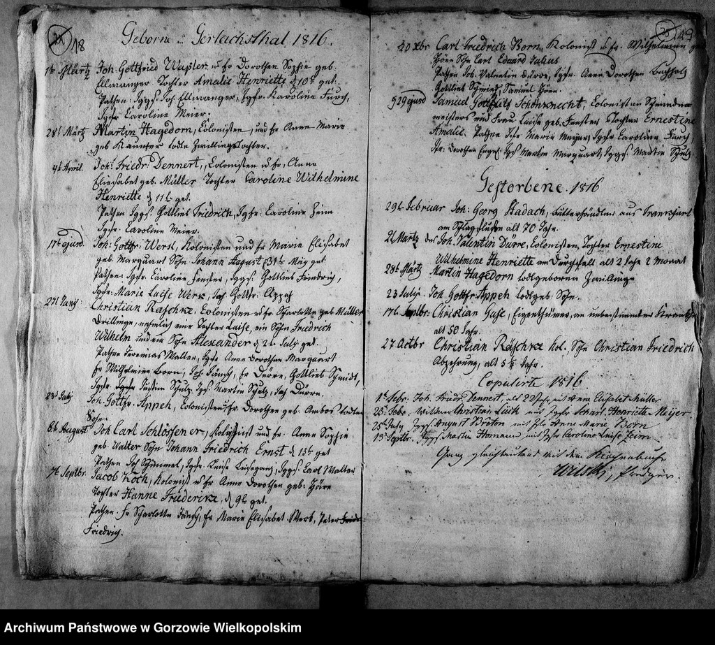 image.from.unit.number "Duplikate der Kirchenbücher von der Parochie Lossow: Raumerswalde (Roszkowice), Gerlachsthal (Gostkowice)"