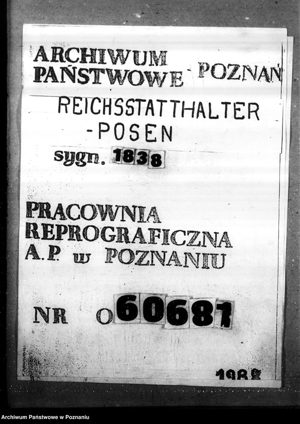 Obraz 1 z jednostki "Lageberichte aus dem Kreise Welun"