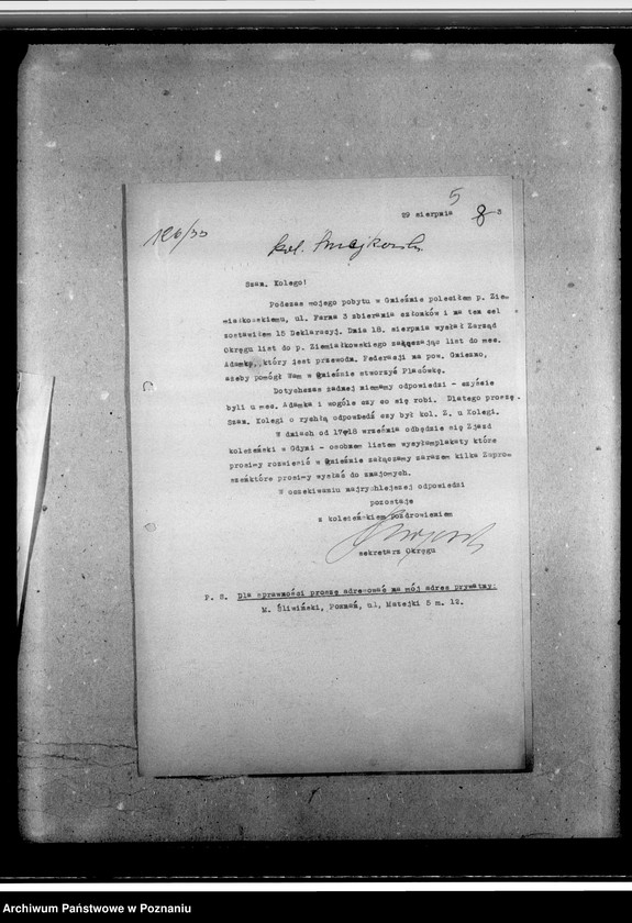 image.from.unit.number "Sprawy organizacyjne i personalne - korespondencja, ewidencja członków, skład zarządu, organizacja"